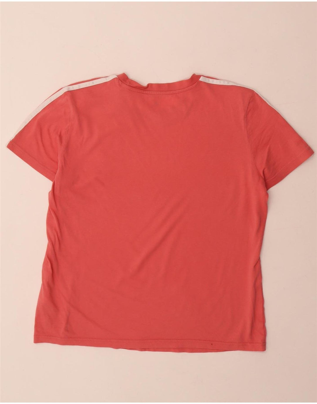 ADIDAS Damen T-Shirt Top UK 16/18 Große rosa Baumwolle