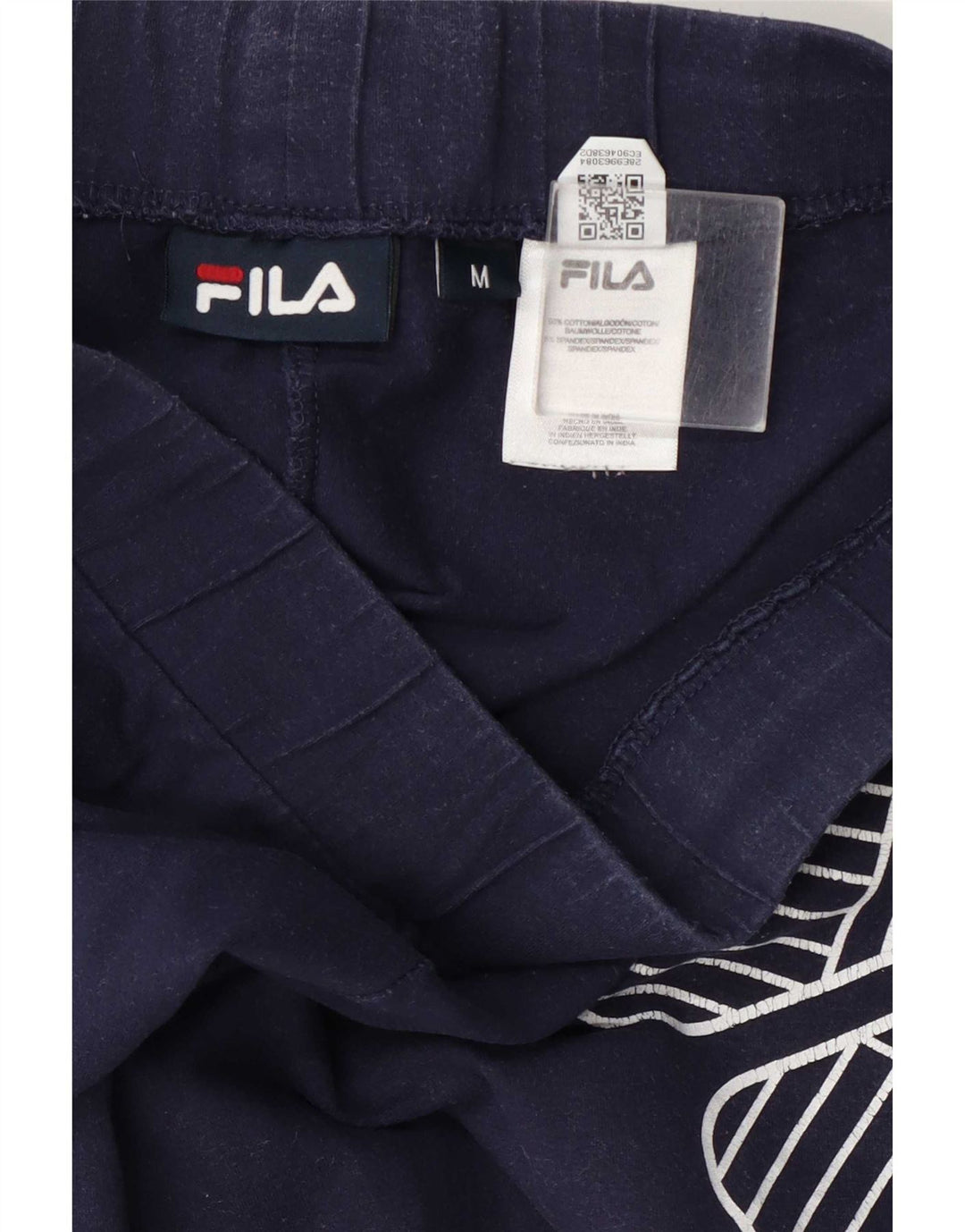 Fila Womens Graphic Leggings UK 12 Medium Marineblau Baumwolle