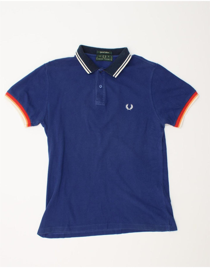 Fred Perry Herren Special Edition Poloshirt, große blaue Baumwolle