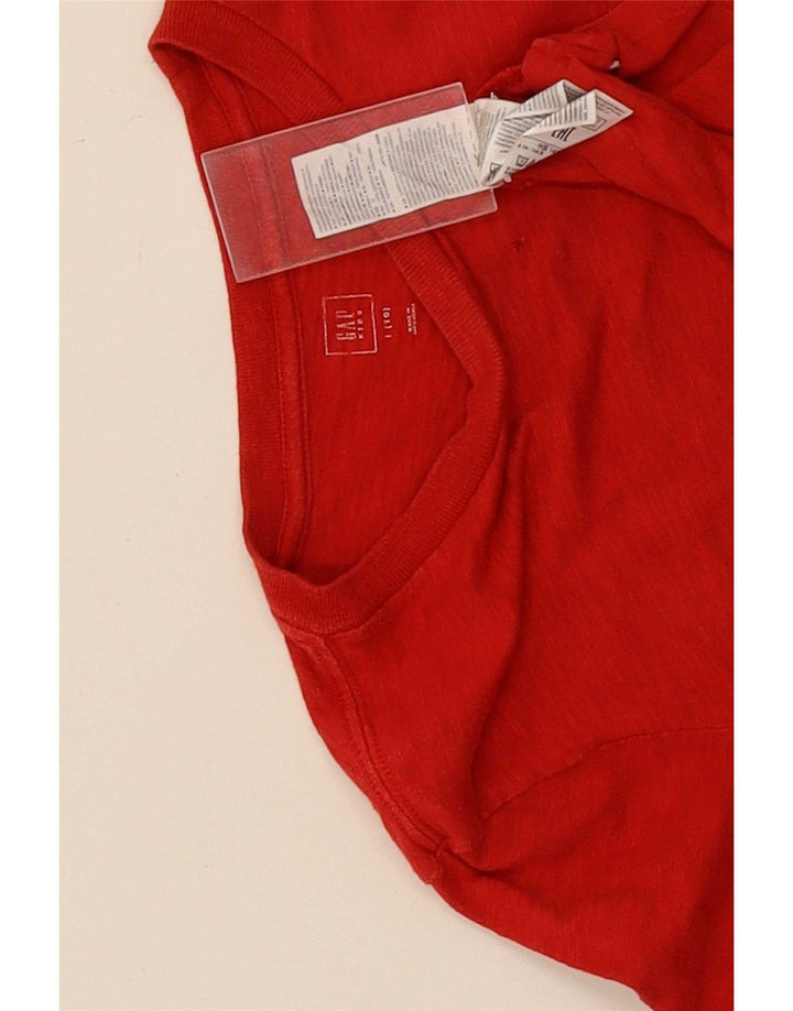 Gap Langarmshirt mit Grafik für Jungen, 9–10 Jahre, Größe S, rote Baumwolle