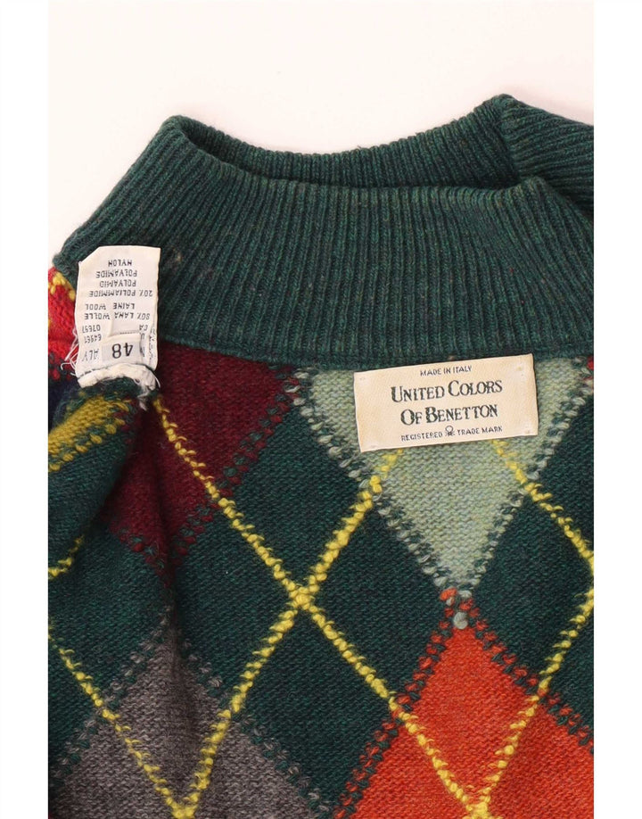 Benetton Damen-Pullover mit Rollkragen, übergroß, IT 48, XL, Grün