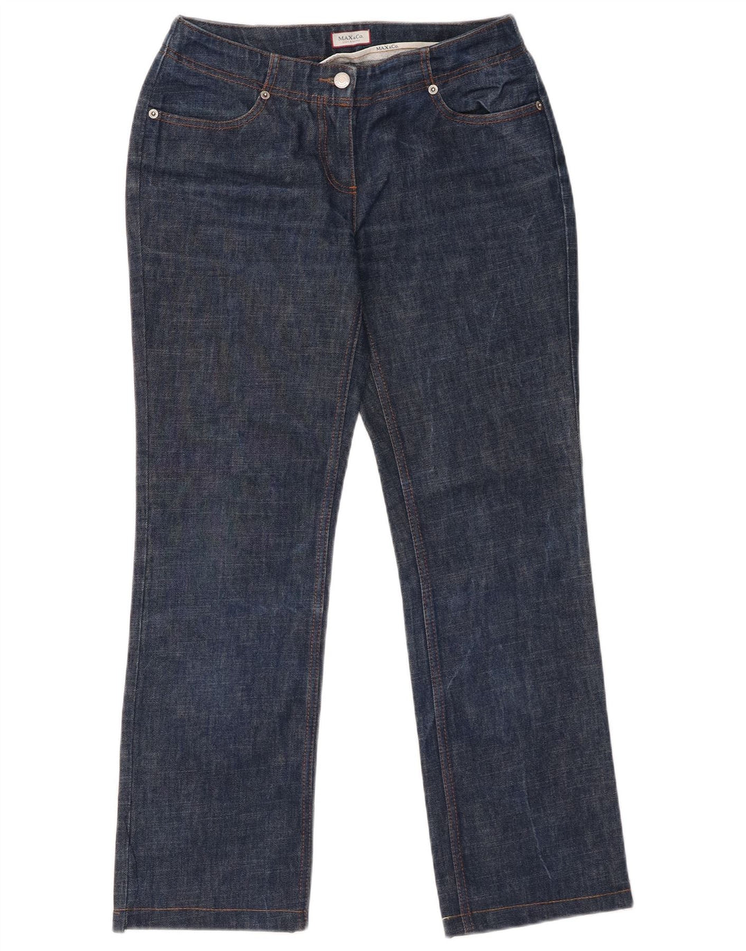 Max & Co. Damen Straight Jeans UK 12 Medium W30 L28 Blaue Baumwolle