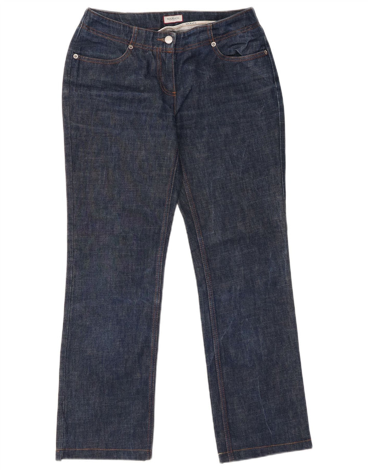 Max & Co. Damen Straight Jeans UK 12 Medium W30 L28 Blaue Baumwolle