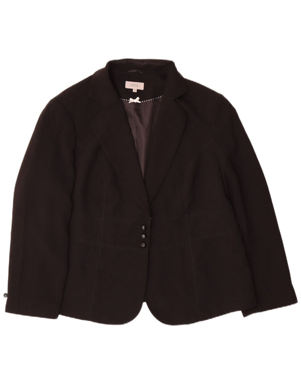 Marks & Spencer Damen-Blazer mit 3 Knöpfen, UK 20, 2XL, Schwarz, Polyester