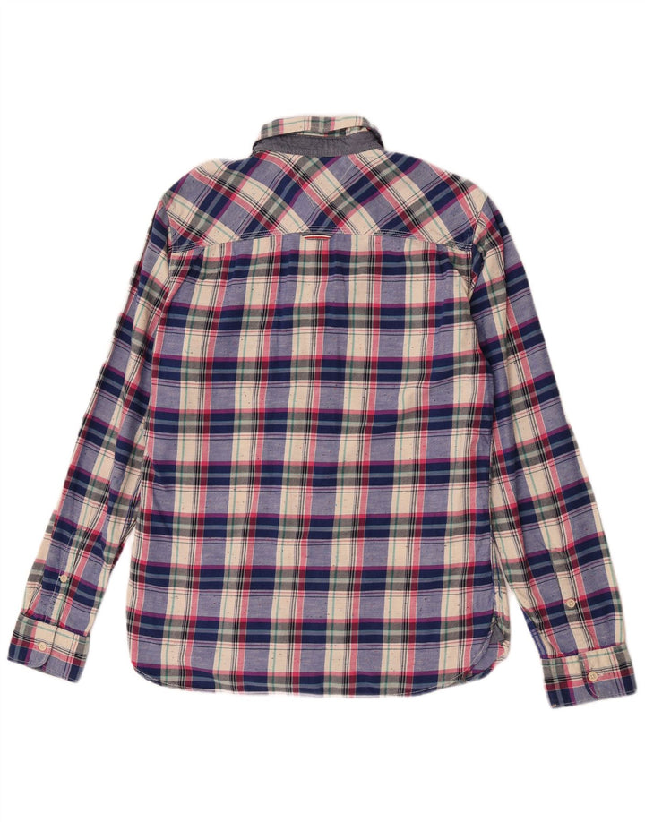 Tommy Hilfiger Herrenhemd, groß, blau kariert, Baumwolle
