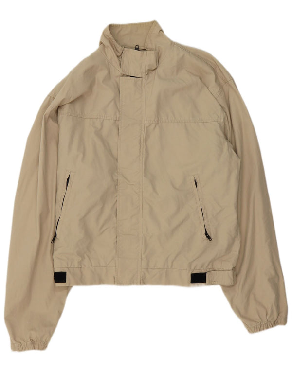 Alberto Aspesi Herren Bomberjacke UK 38 Mittelbeige Baumwolle