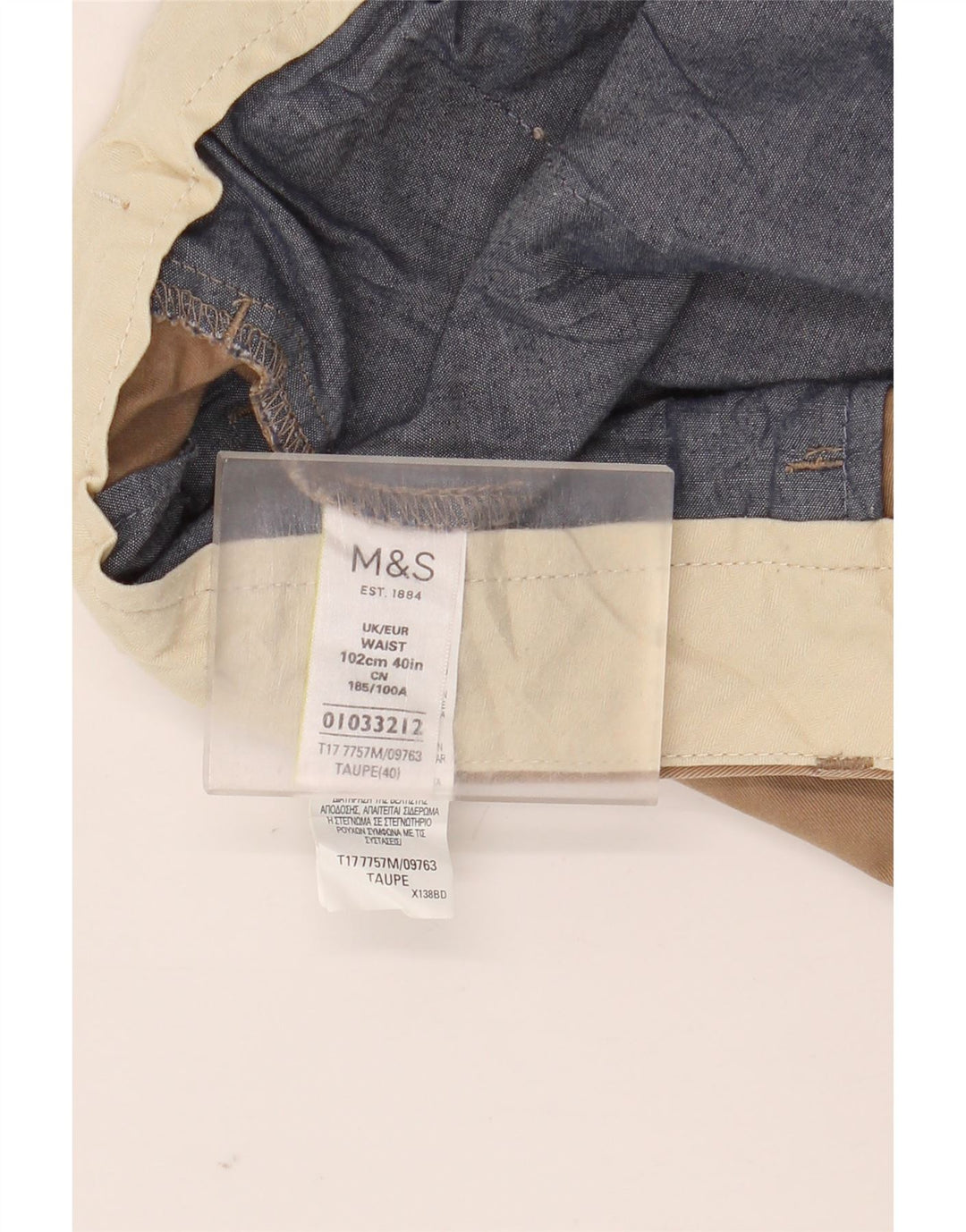 Marks & Spencer Herren Chinoshorts W40 XL Beige Baumwolle