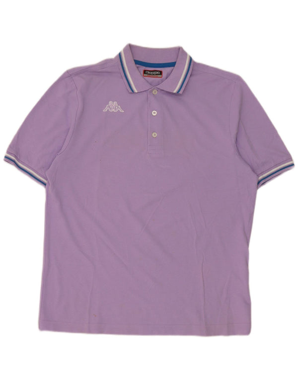 Kappa Herren-Poloshirt aus mittelvioletter Baumwolle