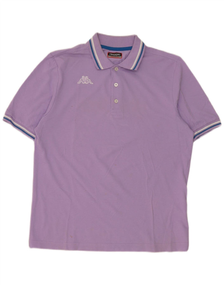 Kappa Herren-Poloshirt aus mittelvioletter Baumwolle