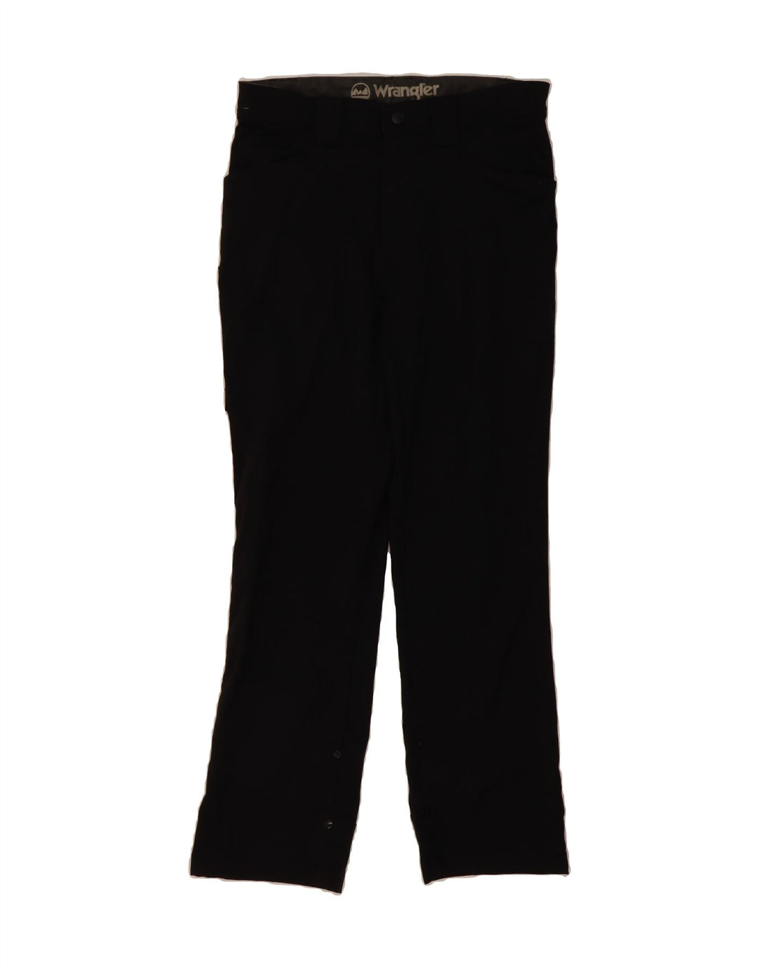 WRANGLER Mens Straight Casual Trousers W32 L30 Black Polyester Vintage Wrangler and Second-Hand Wrangler from Messina Hembry 