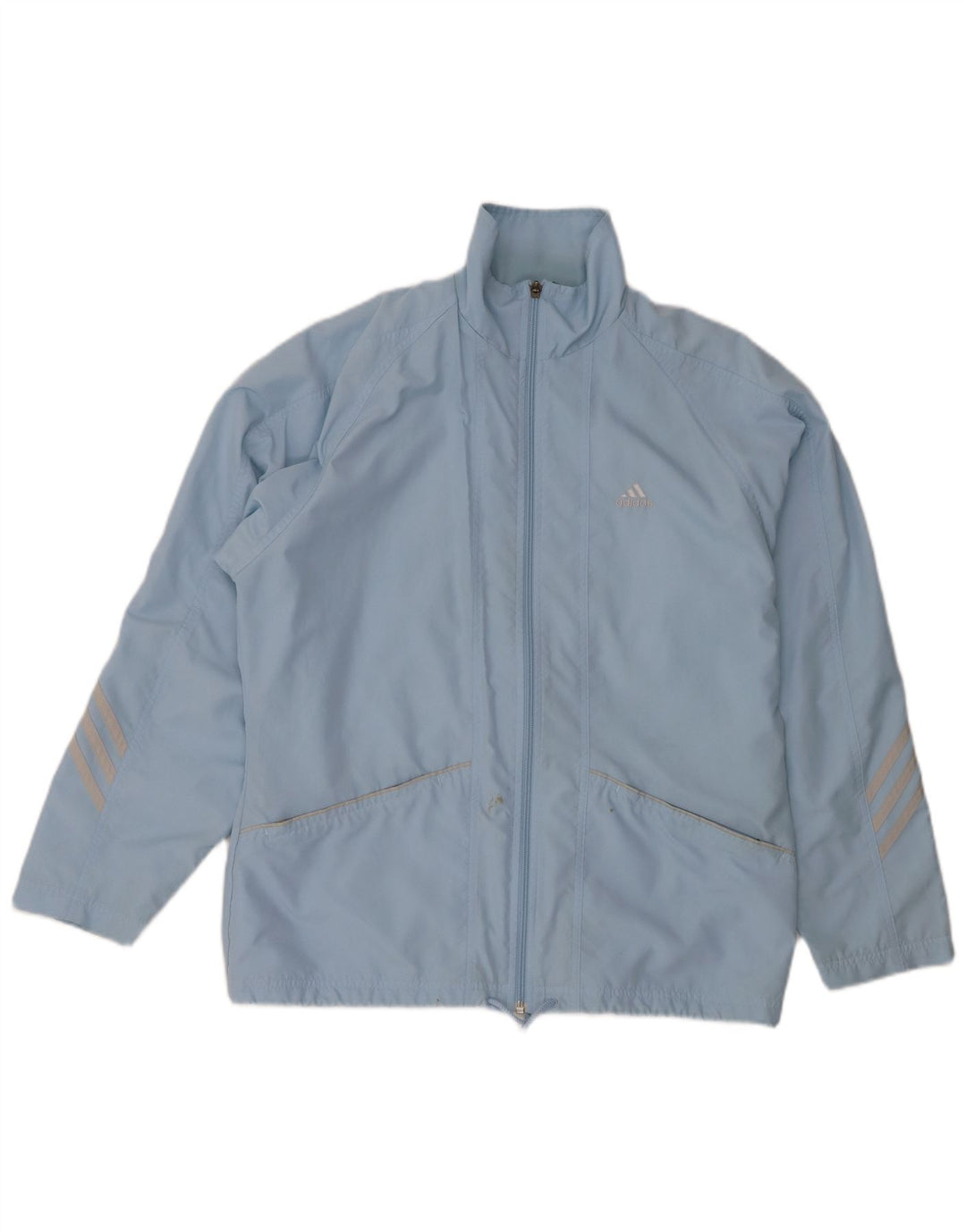 ADIDAS Damen-Trainingsanzug, Top-Jacke, UK 14, Größe L, blau, Polyester