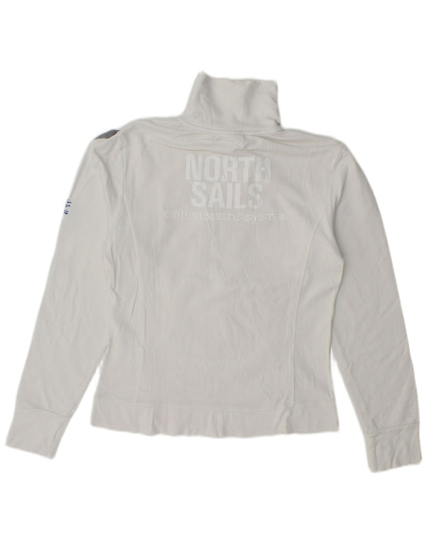 North Sails Damen-Sweatshirt mit grafischem Reißverschluss, Größe 40, Weiß