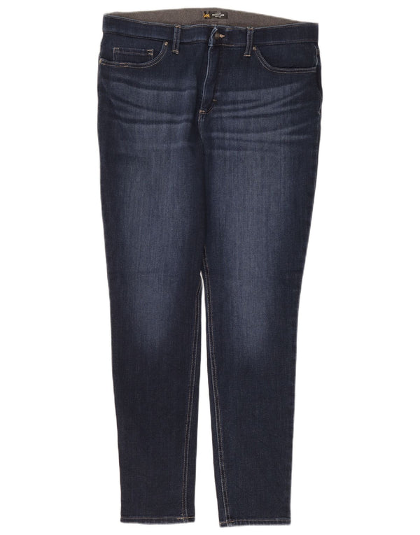 Lee Damen Mid Rise Slim Fit Skinny Jeans US 16 2XL W38 L32 Blaue Baumwolle