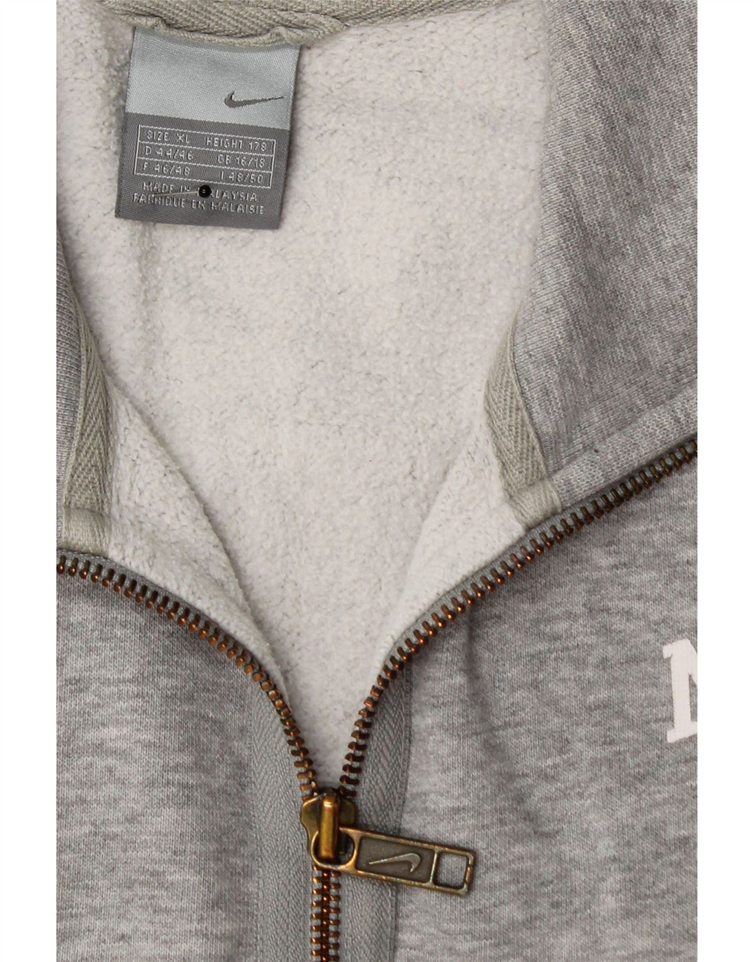 NIKE Womens Graphic Tracksuit Top Jacket UK 16/18 XL Grey Vintage Nike and Second-Hand Nike from Messina Hembry 