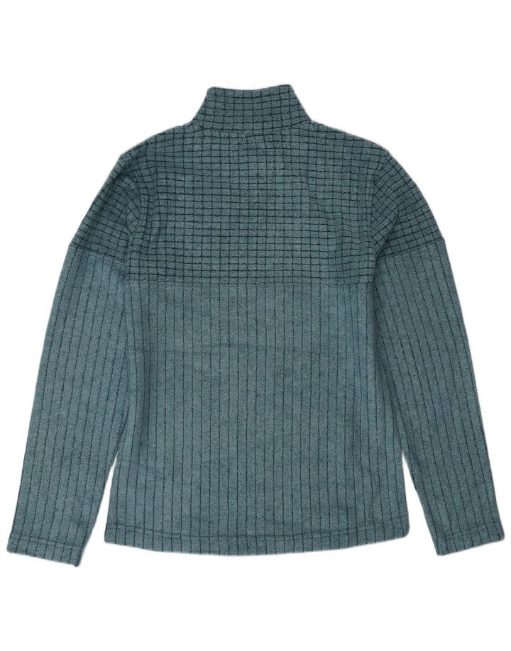 Weird Fish Herren-Sweatshirt mit Reißverschluss am Hals, klein, blau, Polyester