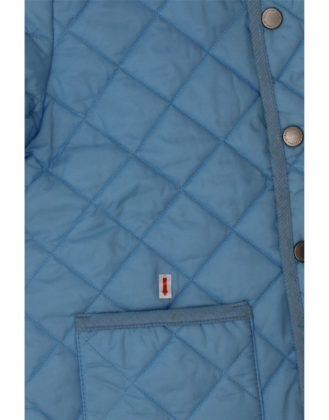 Benetton Steppjacke für Jungen, 7–8 Jahre, mittelblaues Nylon