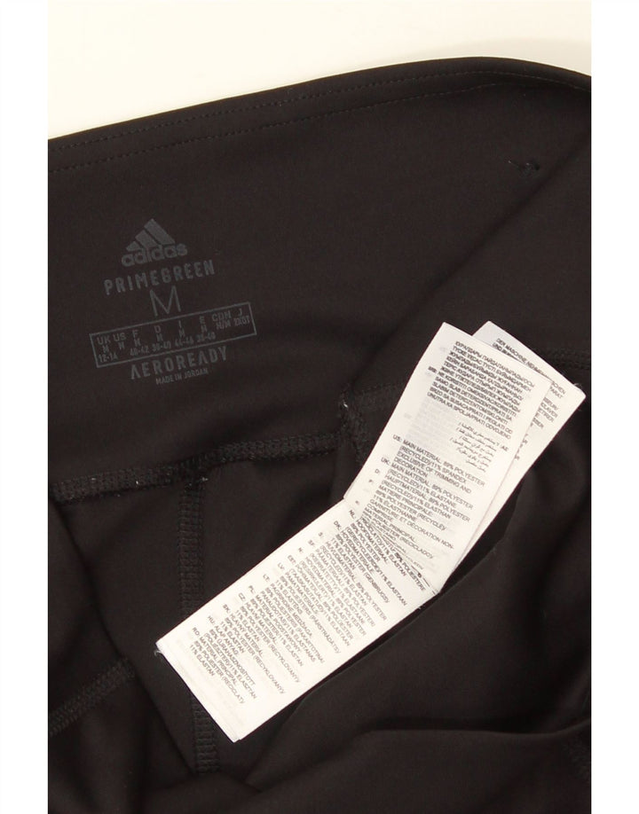 ADIDAS Damen Aeroready Leggings UK 12/14 Medium Schwarz Polyester