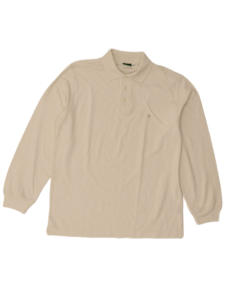 Invicta Herren-Langarm-Poloshirt aus mittelbeiger Baumwolle