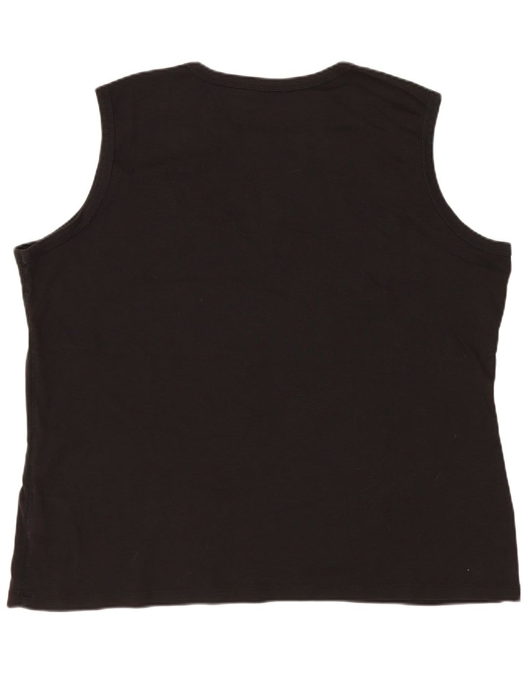 EDDIE BAUER Damen Weste Top UK 20 2XL Schwarz Baumwolle