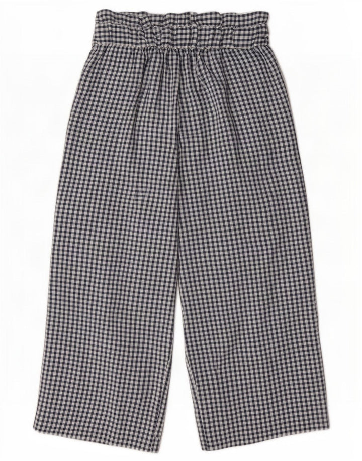 Zara Damen Cullotes Caprihose Medium W28 L22 Marineblau Gingham