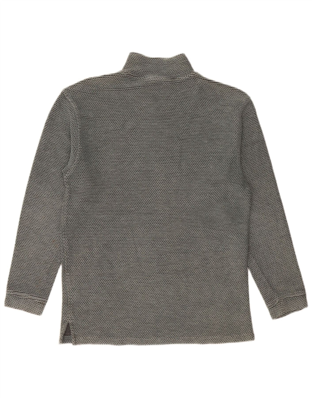 Weird Fish Herren-Sweatshirt mit Reißverschluss am Hals, mittelgrüne Baumwolle