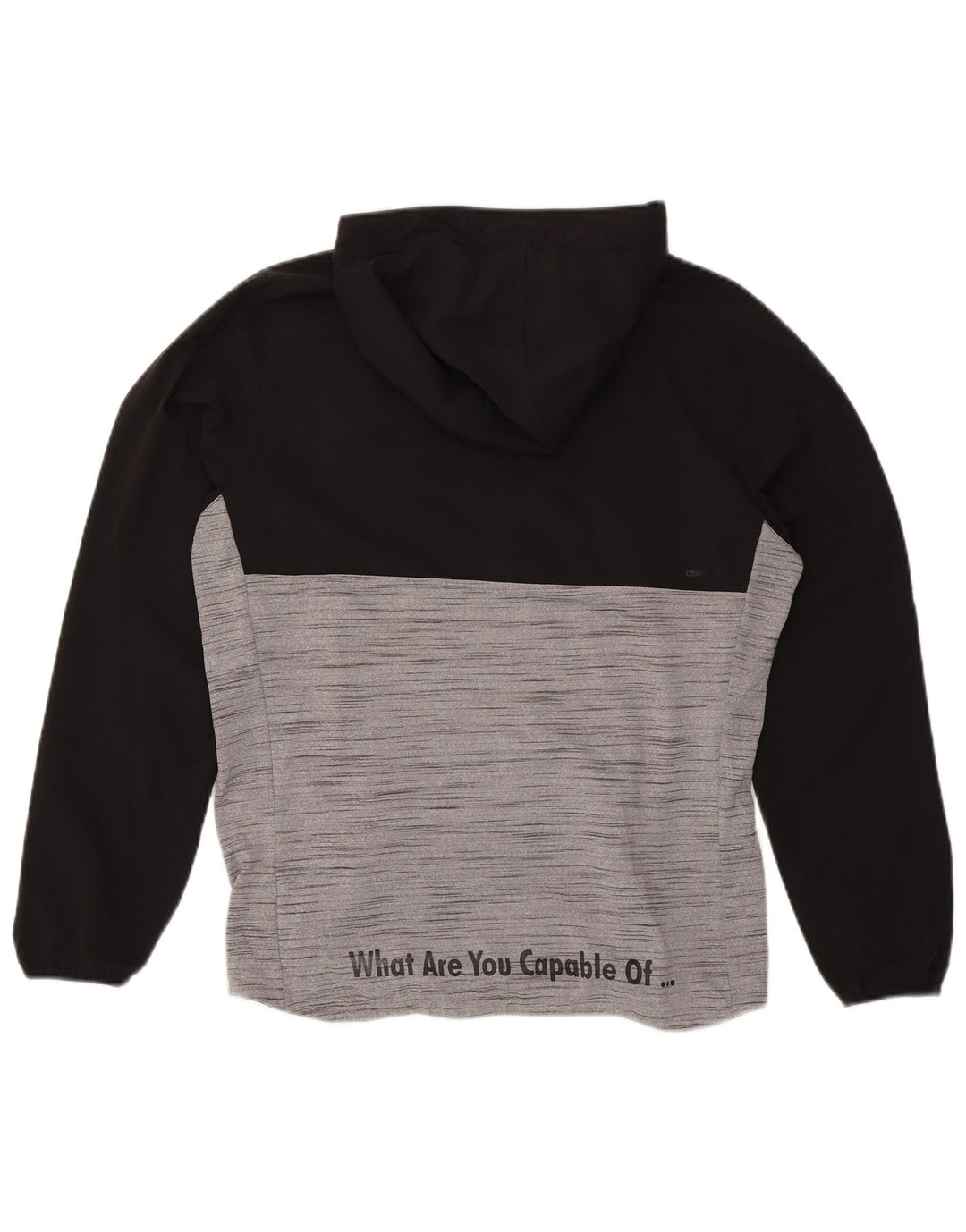 ADIDAS Herren Climalite Graphic Hoodie Pullover Mittelschwarz Farbblock