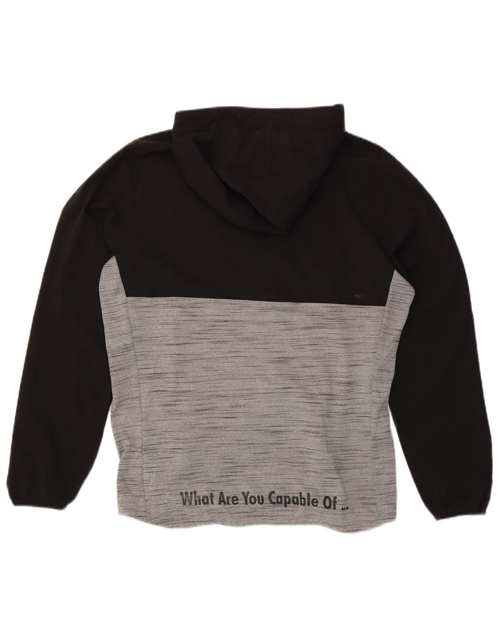 ADIDAS Herren Climalite Graphic Hoodie Pullover Mittelschwarz Farbblock