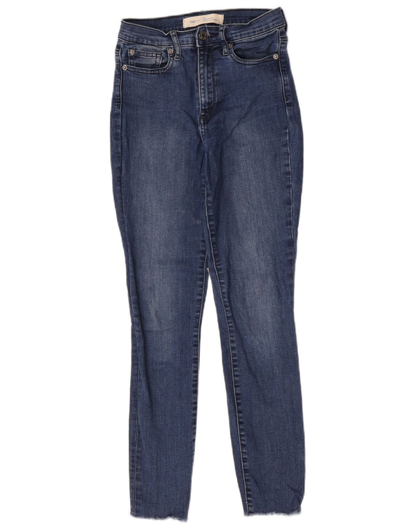 Gap Damen Super High Rise Skinny Jeans US 00 2XS W24 L27 Blaue Baumwolle