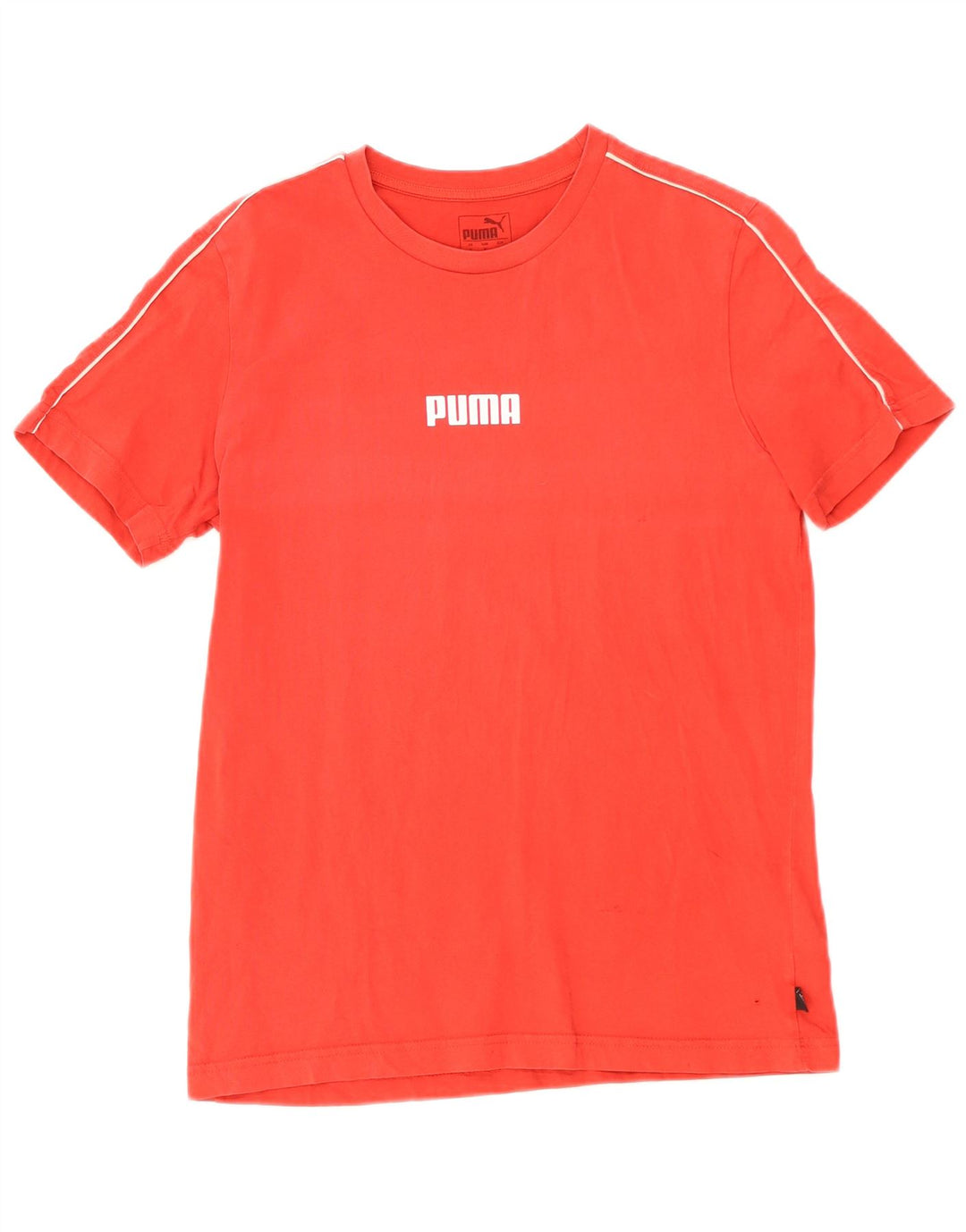 Puma Herren Grafik T-Shirt Top Small Rot Baumwolle