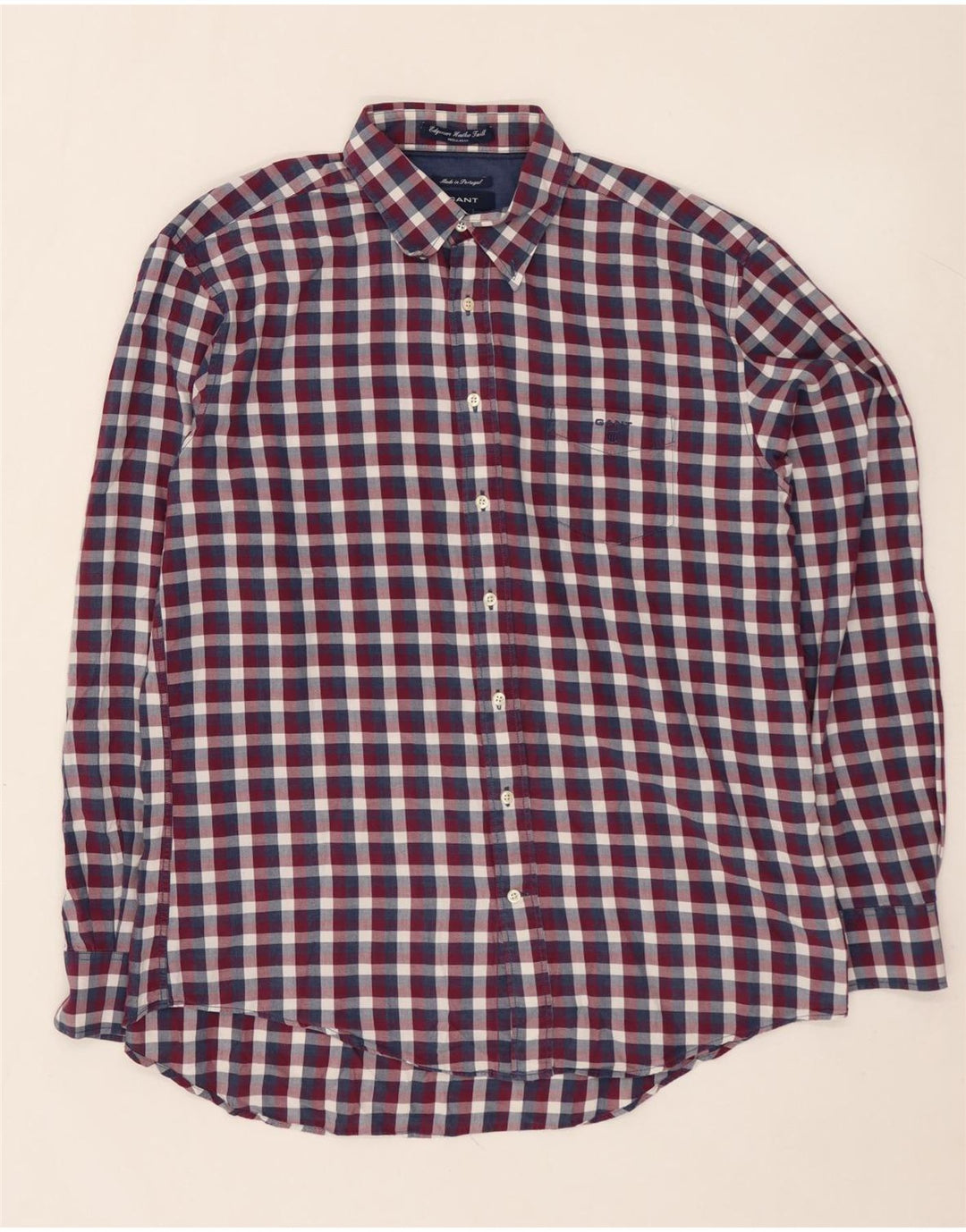GANT Herren-Flanellhemd mit normaler Passform, XL, mehrfarbig, kariert, Baumwolle