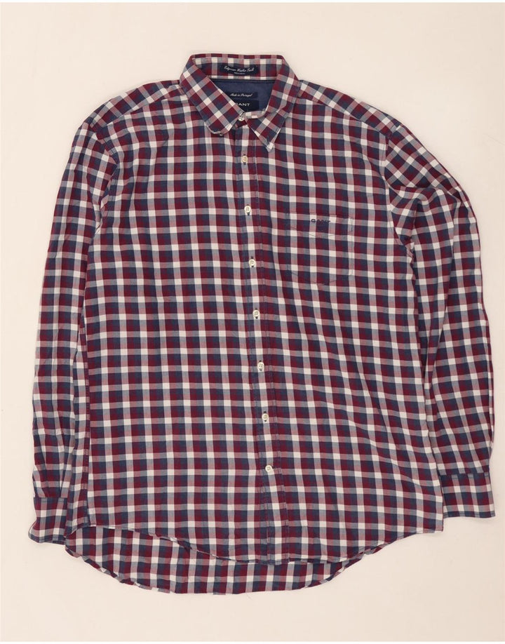GANT Herren-Flanellhemd mit normaler Passform, XL, mehrfarbig, kariert, Baumwolle