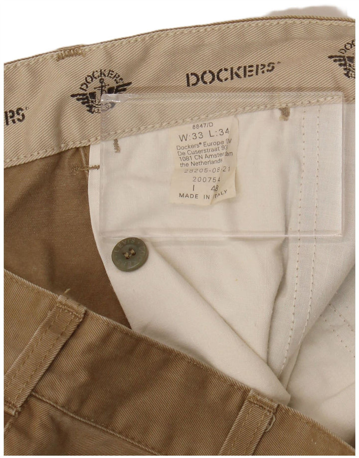 Dockers Herren gerade Chinohose W33 L31 Khaki