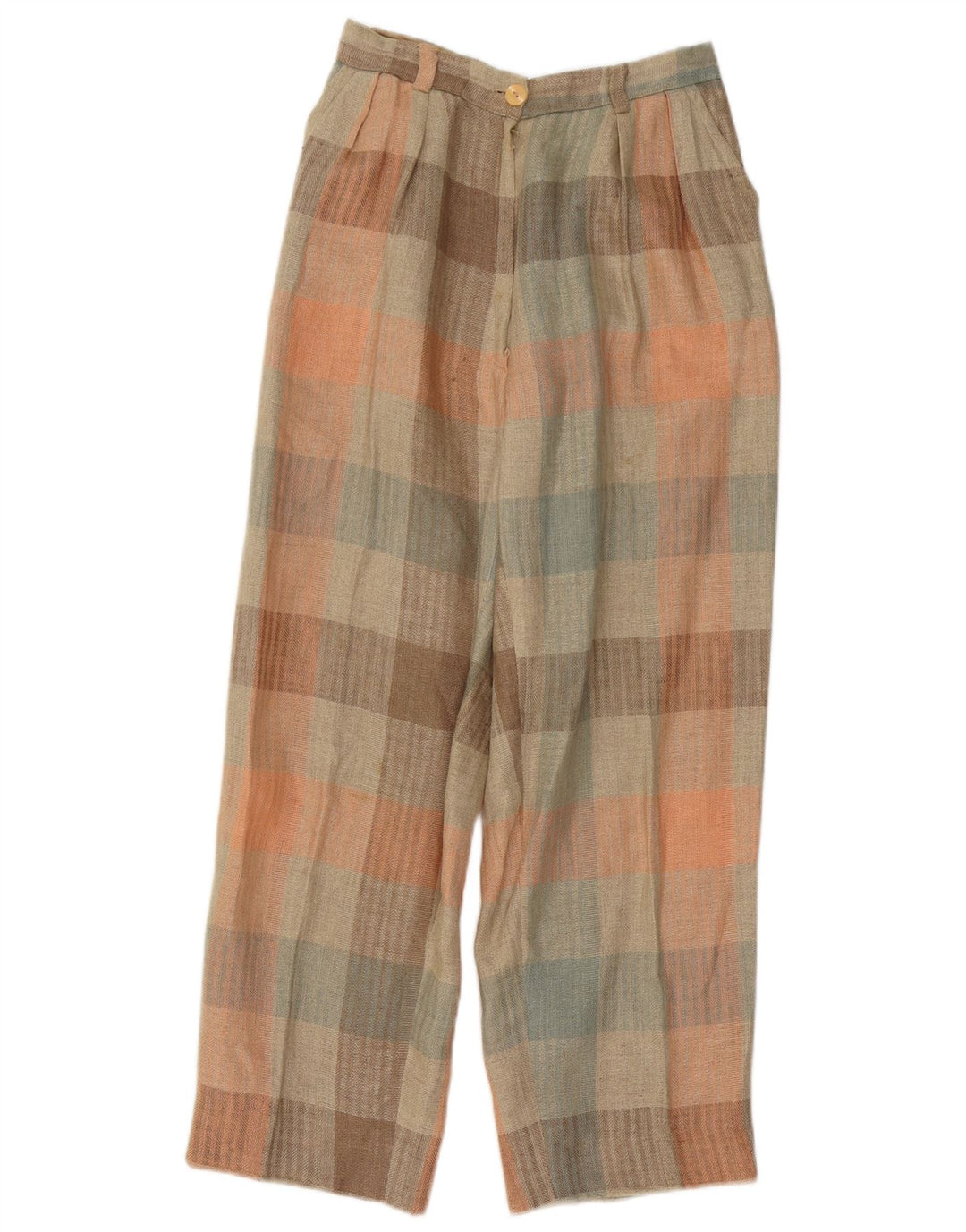 Vintage Damen Chinohose mit Pegged, W26, L26, mehrfarbiges Gingham