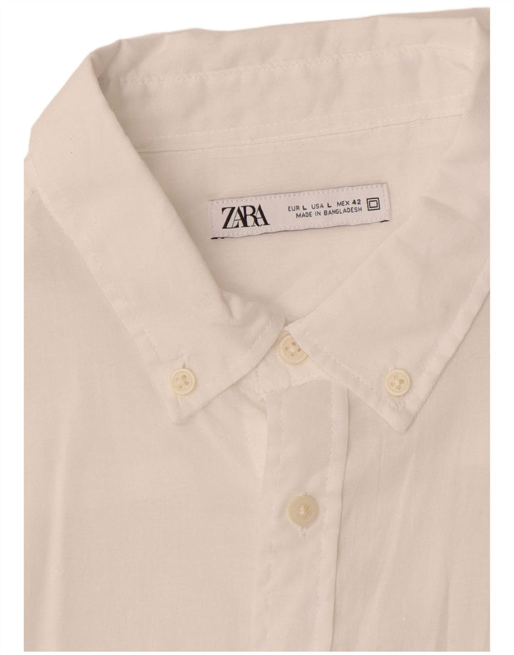Zara Herrenhemd Large Weiß