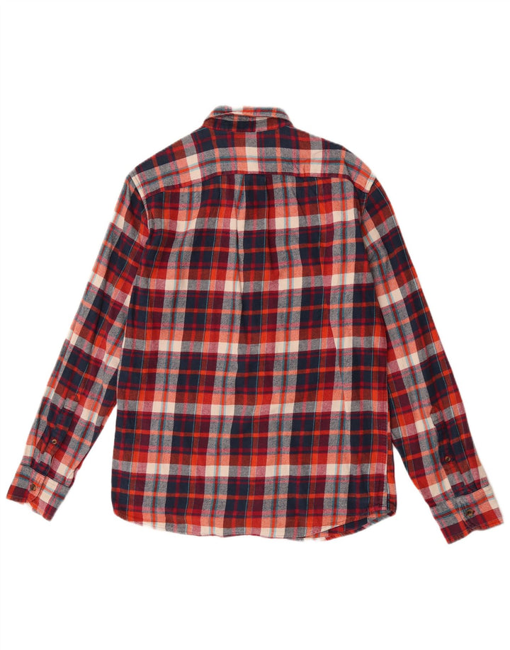 J. Crew Slim Flanellhemd für Herren, mittelrot, kariert, Baumwolle