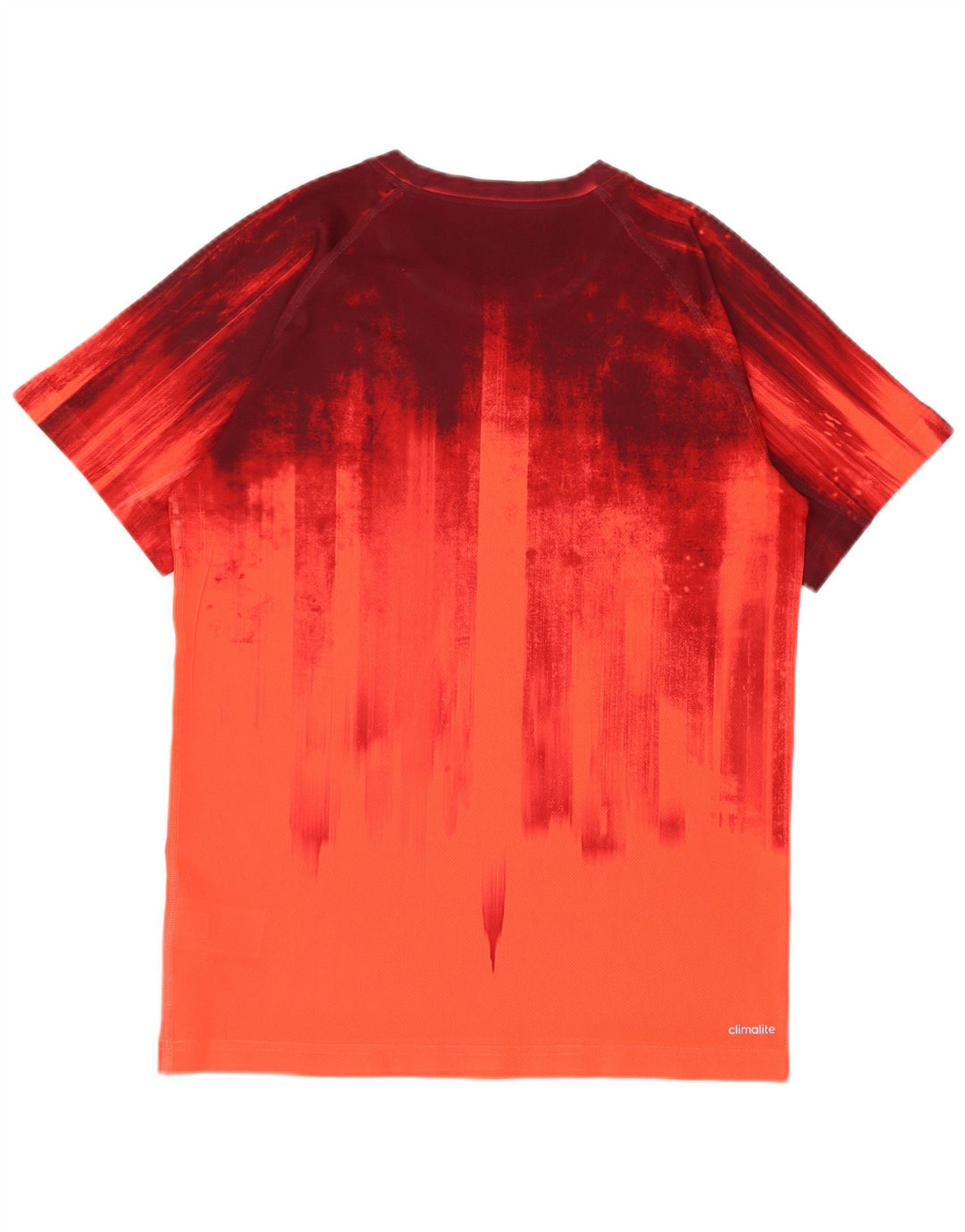 Adidas Herren Climalite T-Shirt Top XS Rot Batik Polyester