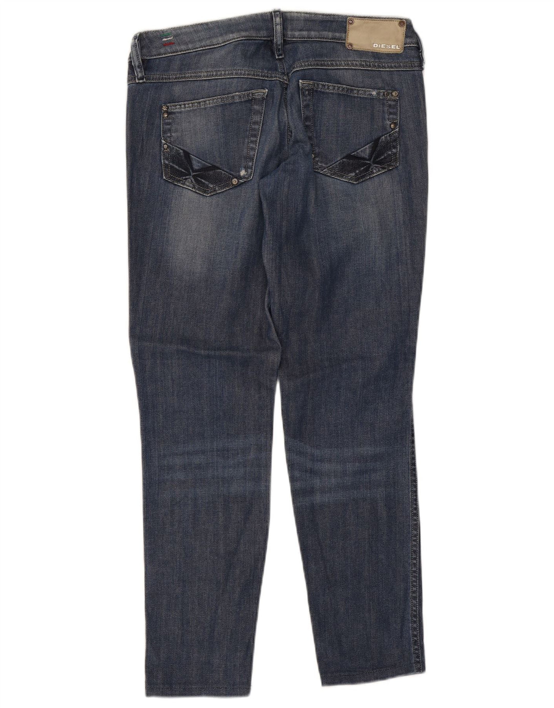 Diesel Damen Lhela Distressed Slim Jeans W29 L28 Blaue Baumwolle