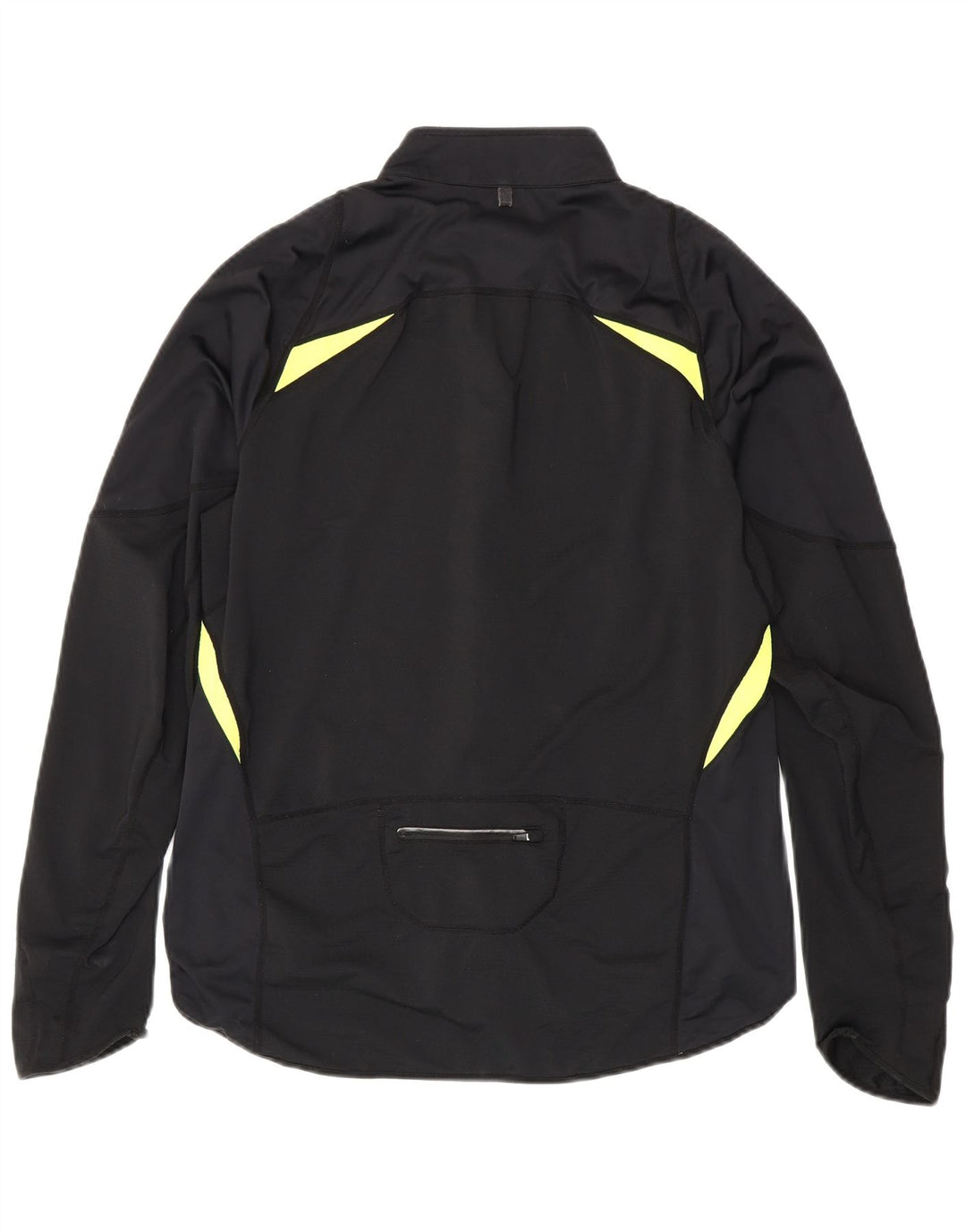 Nike Herren-Trainingsanzugoberteil, UK-Größe 42/44, großes schwarzes Colourblock-Polyester