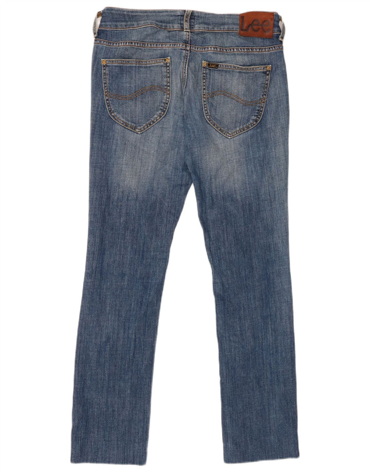 Lee Damen Amy Straight Jeans W30 L29 Blaue Baumwolle