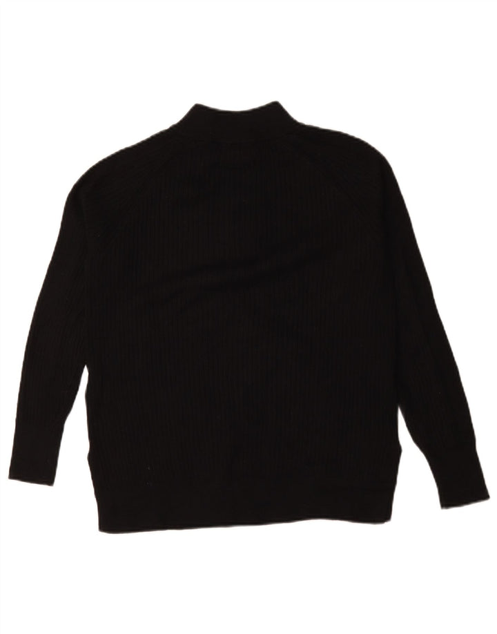 Marks & Spencer Damen-Pullover, übergroß, mit Reißverschluss, Gr. 6, XS, Schwarz