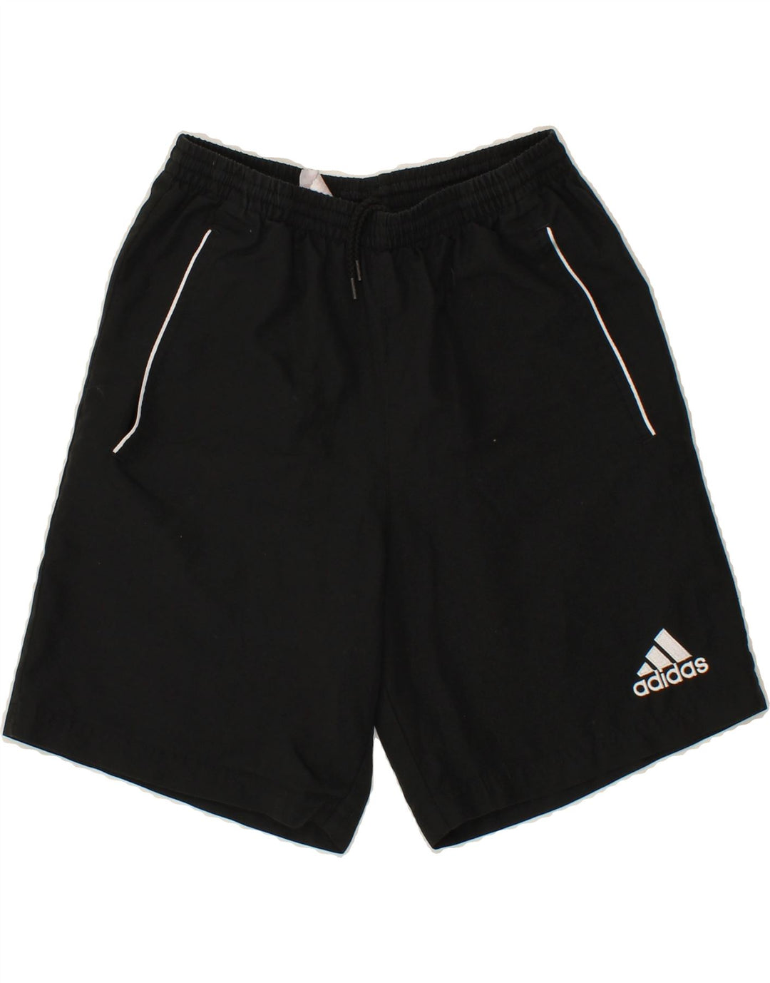 ADIDAS Boys Sport Shorts 13-14 Years Black Polyester Vintage Adidas and Second-Hand Adidas from Messina Hembry 
