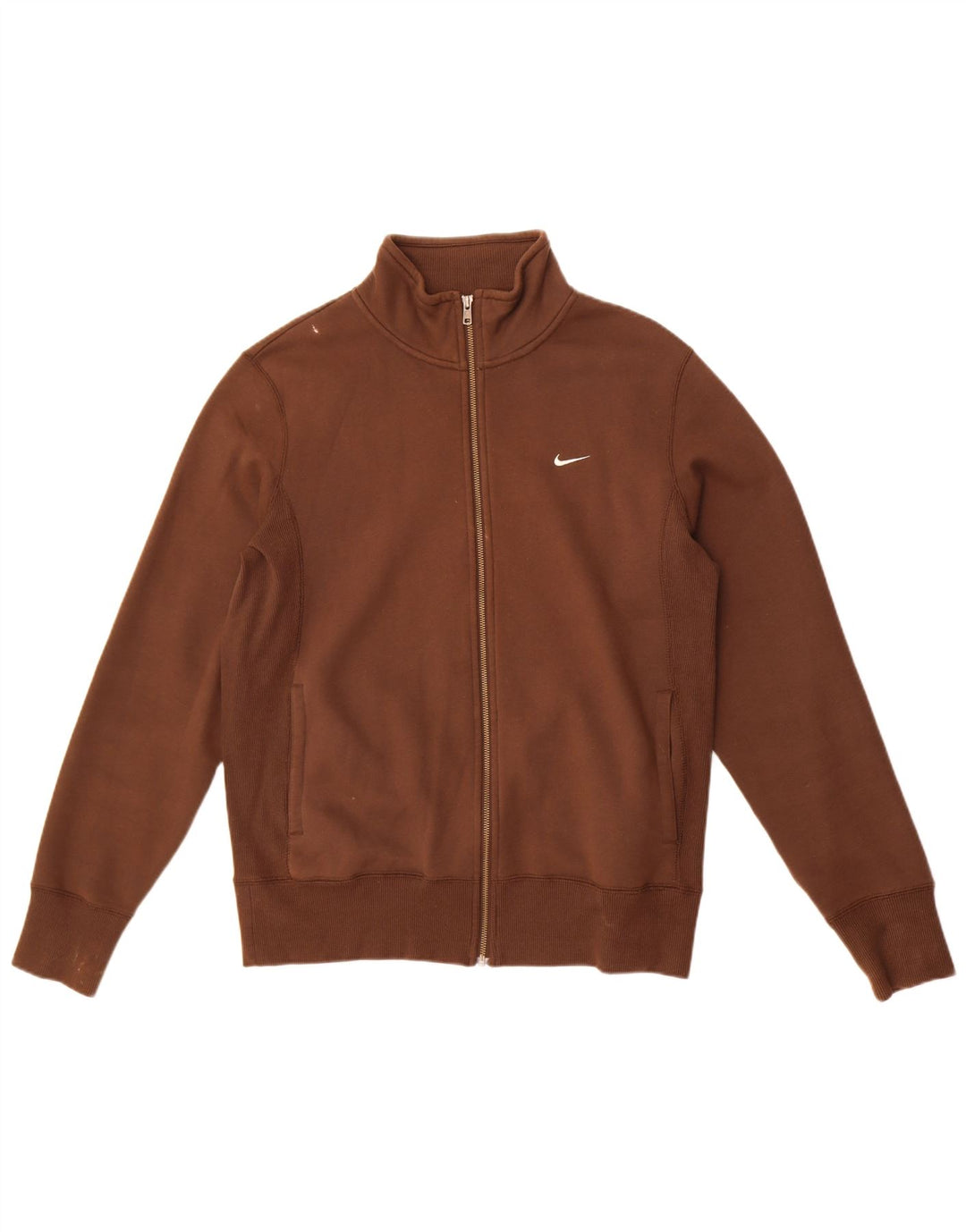 Nike Herren-Trainingsanzugoberteil, UK 38/40, mittelbraune Baumwolle
