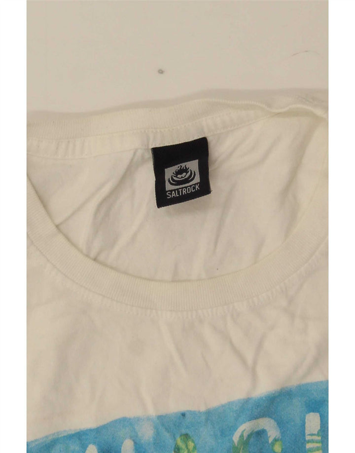 Saltrock Herren-T-Shirt mit Grafik, mittelweiße Baumwolle