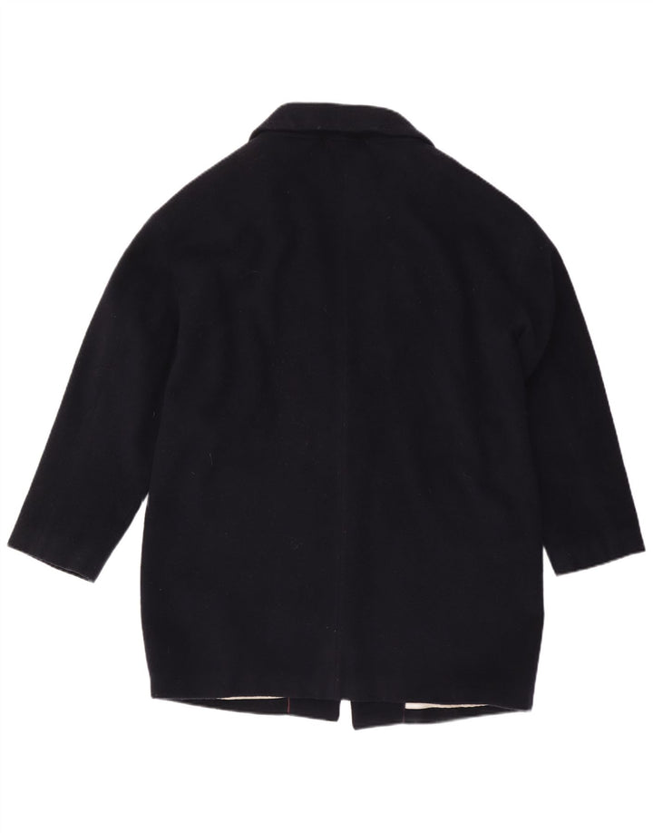 CREW CLOTHING Damenmantel UK 14 Große marineblaue Wolle