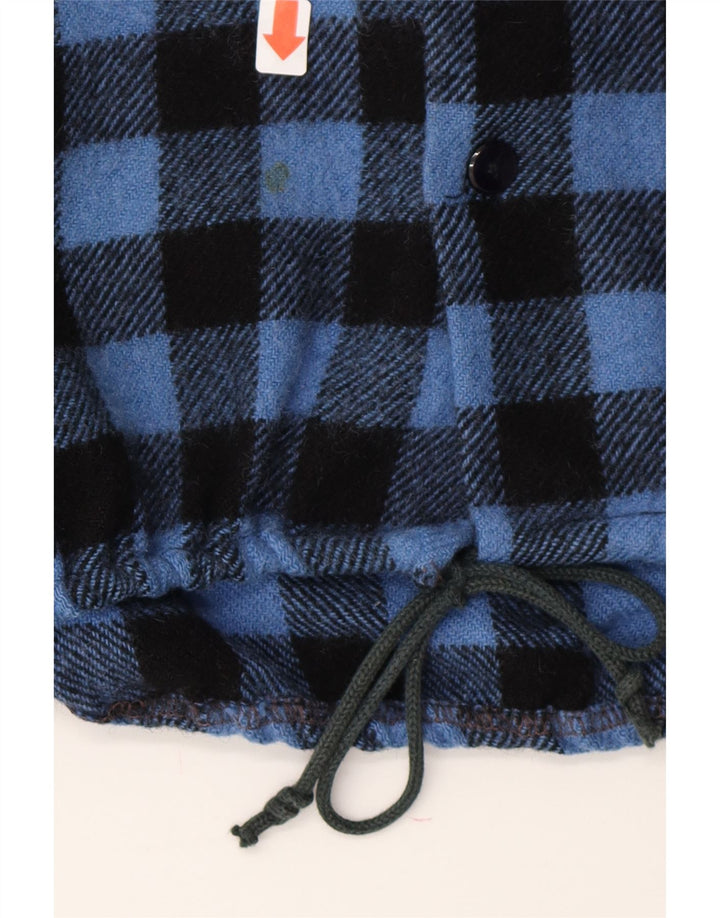 VINTAGE Mens Bomber Jacket UK 38 Medium Blue Check Vintage Vintage and Second-Hand Vintage from Messina Hembry 