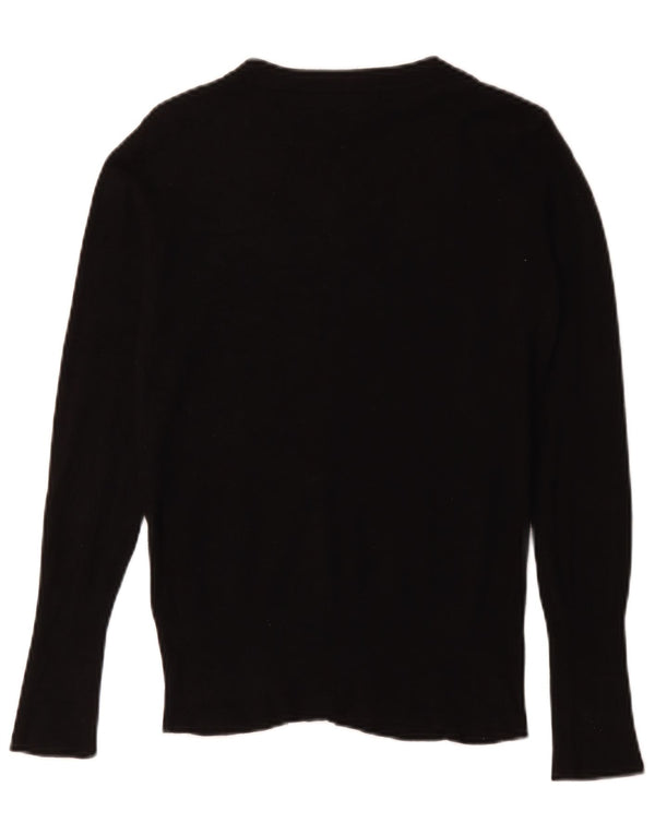 Zara Damen Strickjacke UK 12 Medium Schwarz