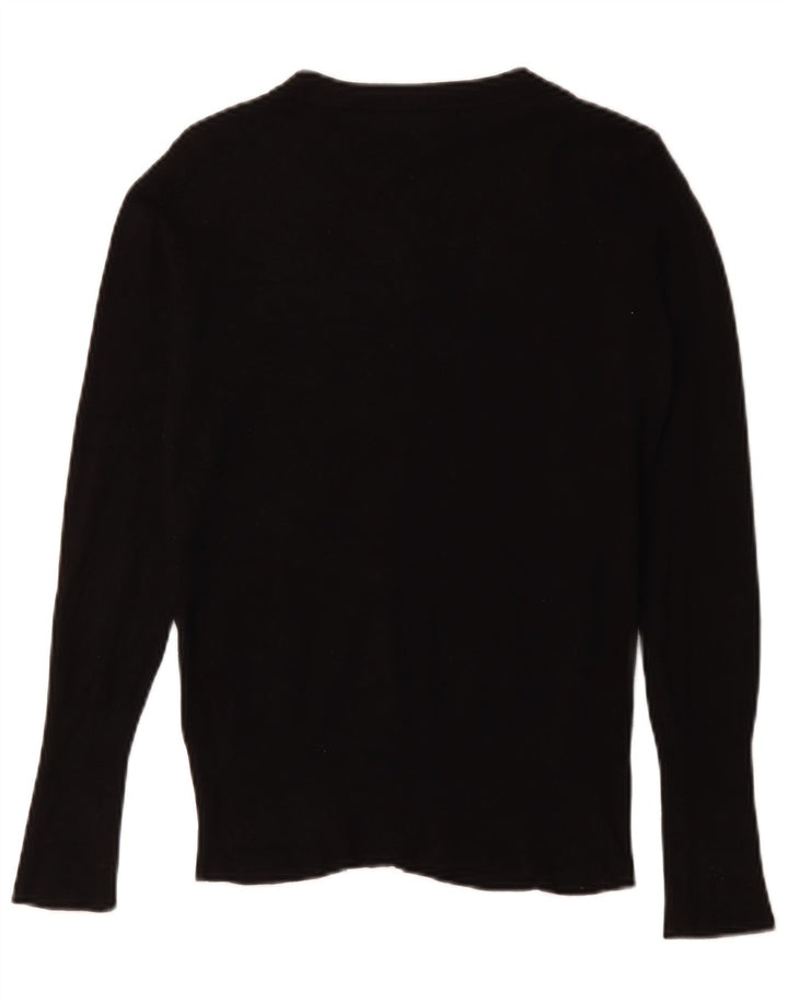 Zara Damen Strickjacke UK 12 Medium Schwarz