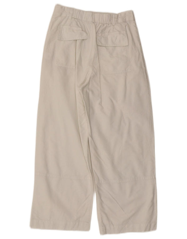 Gerade Capri-Hose für Damen von Zara, W24, L22, aus weißer Baumwolle