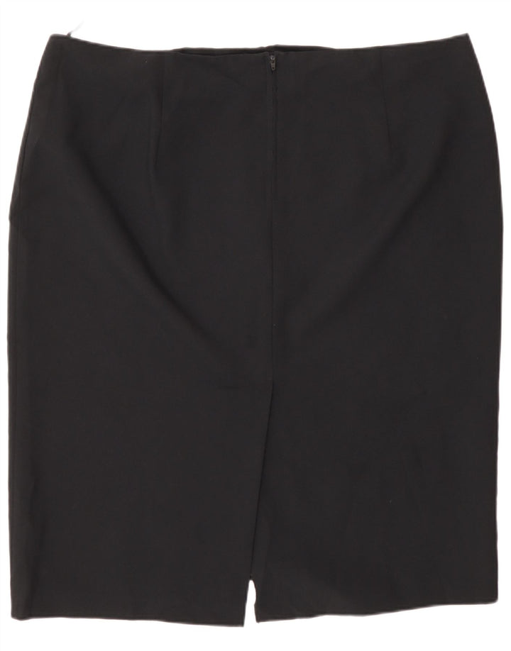 Marks & Spencer Damen Bleistiftrock UK 20 2XL W40 Schwarz Polyester