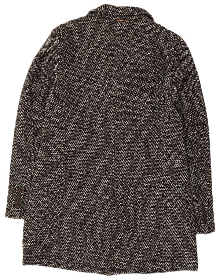 Hugo Boss Herrenmantel EU 52 XL Grau meliertes Acryl